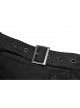 Black Punk Metal Eyelets Strap Side Pocket Half Skirt