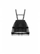 Childrenswear Metal Buckle Leather Shoulder Strap Double-Layer Mesh Black Punk Bubble Skirt