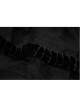 Childrenswear Metal Buckle Leather Shoulder Strap Double-Layer Mesh Black Punk Bubble Skirt