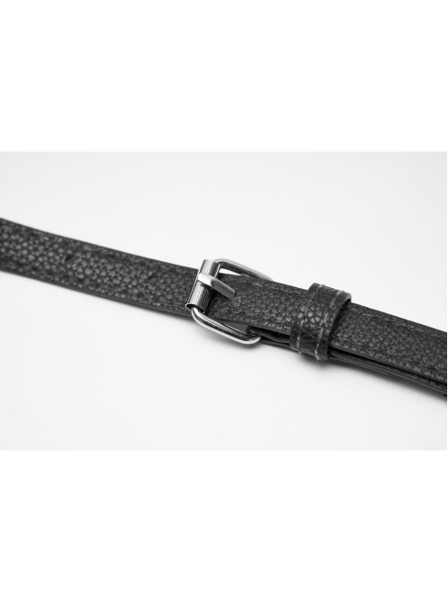 Childrenswear Metal Buckle Leather Shoulder Strap Double-Layer Mesh Black Punk Bubble Skirt