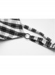 White Plaid A Type Flounce Lower Hem Punk Children Sling Dress