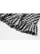 White Plaid A Type Flounce Lower Hem Punk Children Sling Dress