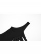 Front Chest Braid Pointed Nail Decoration Black Punk Broken Holes Knit Vest