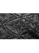High Collar Lace-Up Long Sleeve Black Gothic Vintage Pattern Print T-Shirt