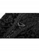 Black Beads Decals Decoration Gothic Burning Out Flowers Velvet Knitted Legging
