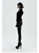 Black Beads Decals Decoration Gothic Burning Out Flowers Velvet Knitted Legging