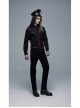 Front Lace-Up Splice Red Plaid Knit Broken Holes Mesh Black Punk Woven Pants