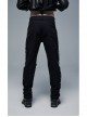 Front Lace-Up Splice Red Plaid Knit Broken Holes Mesh Black Punk Woven Pants