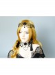 Black Angel Clavicle Chain Gothic Crystal Hollow Fishnet Dark Halloween Collar