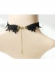 Retro Cross Christmas Holiday Prom Gothic Small Coffin Black Lace Prom Choker