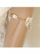 Baroque White Pearl Flowers Handmade Bride Lace Wedding Tassel Armband Bracelet