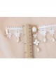 Baroque White Pearl Flowers Handmade Bride Lace Wedding Tassel Armband Bracelet