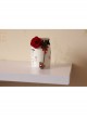 Fashion Gothic Black Lace Red Rose Gemstone Retro Bracelet Ring Set