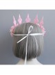 Fashion Pink Flowers Crown Wreath Holiday Bride Gown Christmas Hairband