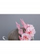 Fashion Pink Flowers Crown Wreath Holiday Bride Gown Christmas Hairband