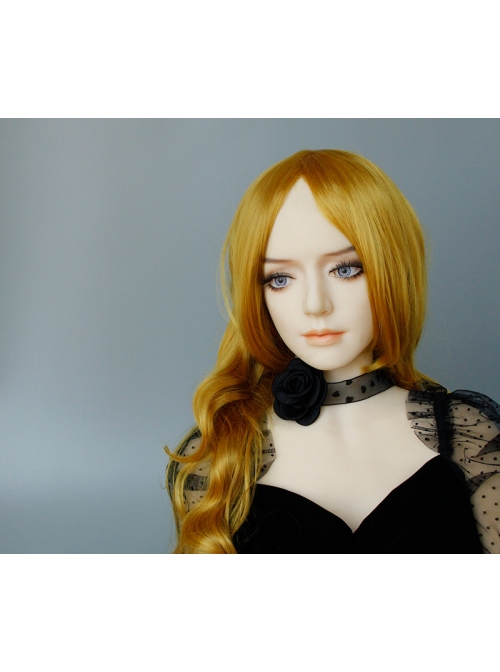 Gothic Halloween Queen Dress Retro Black Love Ribbon Rose Choker