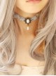 Vintage Baroque Fashion Palace Bride White Pearl Lace Female Water Drop Choker
