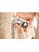 Vintage Baroque Fashion Palace Bride White Pearl Lace Female Water Drop Choker