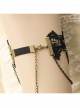 Retro Gothic Exaggerated Black Lace Crystal Pearl Armband Bracelet