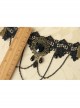 Retro Gothic Exaggerated Black Lace Crystal Pearl Armband Bracelet