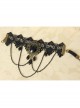 Retro Gothic Exaggerated Black Lace Crystal Pearl Armband Bracelet