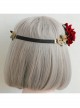 Fashion Casual Halloween Christmas Red Roses Rattan Garland Holiday Wedding Hair Band