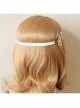 Luxury Baroque White Lace Blue Flowers Crown Swan Retro Bride Christmas Hairband