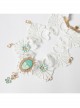 Luxury Baroque White Lace Blue Flowers Crown Swan Retro Bride Christmas Hairband