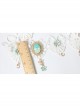 Luxury Baroque White Lace Blue Flowers Crown Swan Retro Bride Christmas Hairband