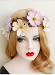Fashion Holiday Rattan Garland Stage Banquet Show Christmas Flowers Hair Tie