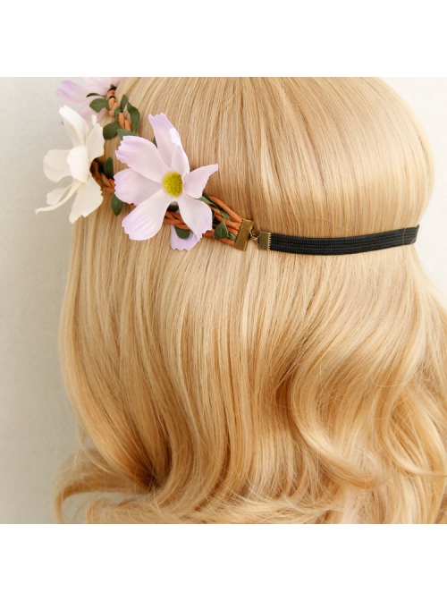 Fashion Holiday Rattan Garland Stage Banquet Show Christmas Flowers Hair Tie