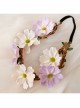 Fashion Holiday Rattan Garland Stage Banquet Show Christmas Flowers Hair Tie