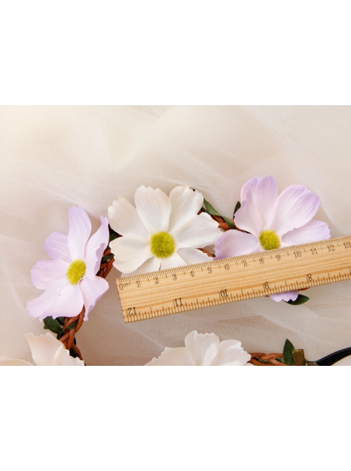 Fashion Holiday Rattan Garland Stage Banquet Show Christmas Flowers Hair Tie