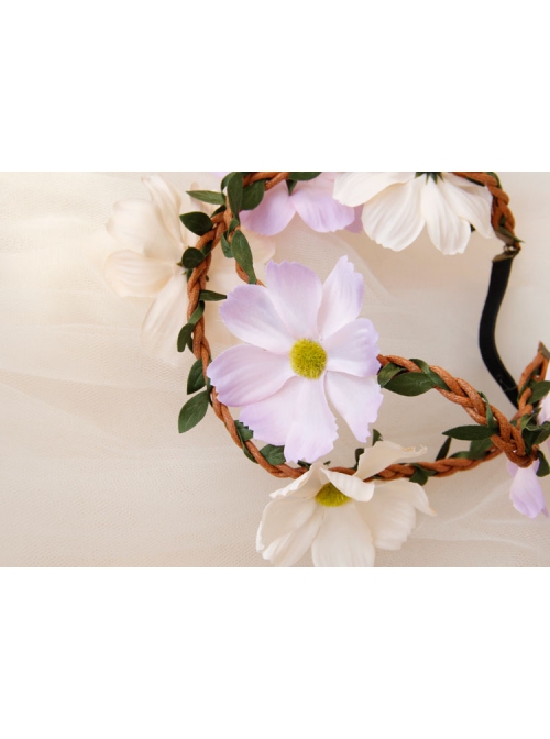Fashion Holiday Rattan Garland Stage Banquet Show Christmas Flowers Hair Tie