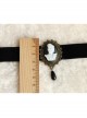 Gothic Street Demon Beauty Head Black Pearl Velvet Retro Palace Choker