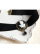 Gothic Street Demon Beauty Head Black Pearl Velvet Retro Palace Choker