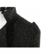 Cruella Black Windbreaker Suit Halloween Cosplay Costume Black Coat