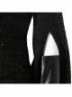 Cruella Black Windbreaker Suit Halloween Cosplay Costume Black Coat
