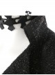 Cruella Black Windbreaker Suit Halloween Cosplay Accessories Black Necklace