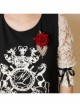 Retro Fashion White Lace Red Rose Flower Bell Female Corsage Pin