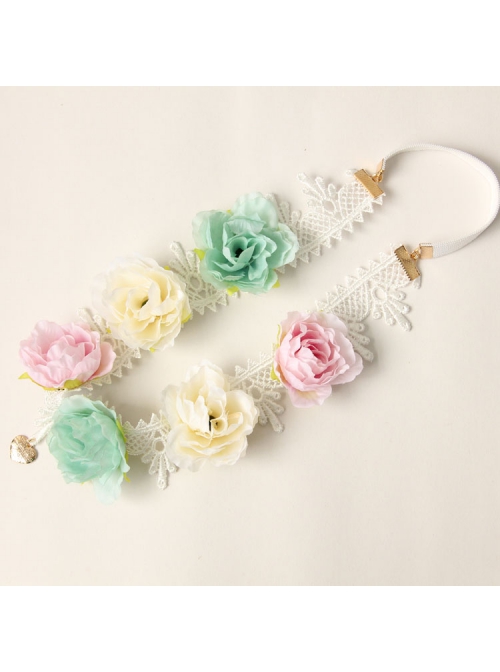 Bride Casual Fashion Love White Lace Wreath Wedding Dress Wedding Christmas Hair Band
