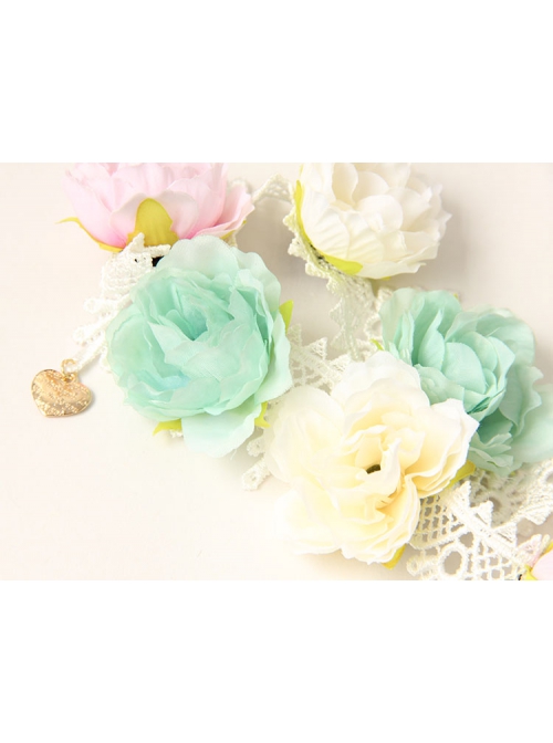 Bride Casual Fashion Love White Lace Wreath Wedding Dress Wedding Christmas Hair Band