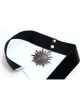 Exaggerated Fashion Retro Gothic Silver Sun Black Velvet Female Choker