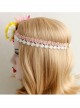 Fashion Casual Christmas Bridesmaid Wreath Sweet Handmade Married White Lace Headband