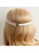 Fashion Casual Christmas Bridesmaid Wreath Sweet Handmade Married White Lace Headband
