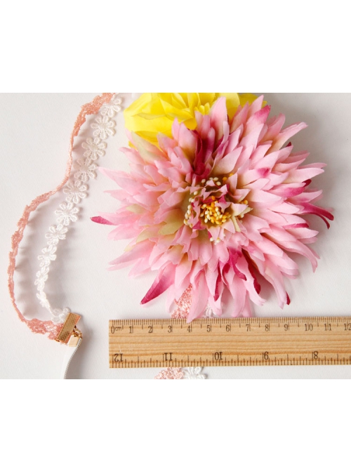 Fashion Casual Christmas Bridesmaid Wreath Sweet Handmade Married White Lace Headband