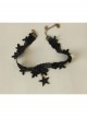 Star Hip Hop Female Fashion Retro Gothic Black Lace Short Necklace Birthday Gift