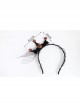 Baroque Retro Black Lace Mesh Crown Christmas Prom Halloween Headband