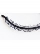Baroque Retro Black Lace Mesh Crown Christmas Prom Halloween Headband
