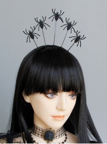 Prom Halloween Exaggerated Fashion Black Spider Demon Party Headband